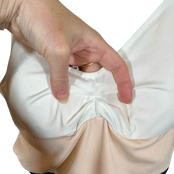 LIVELY Colorblock Ruched Low Back One-Piece Swimsuit Bathing Suit - Picture 12 of 14